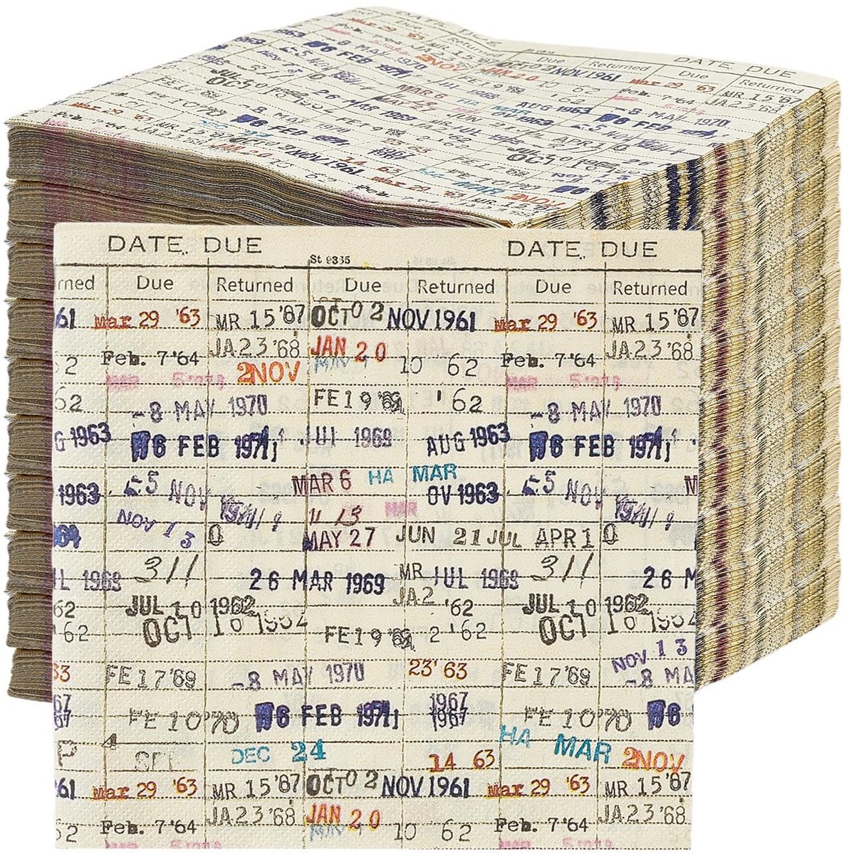 Dailygoods - Vintage Servetten voor Boekenthema Party Decoratie (48 Stuks)