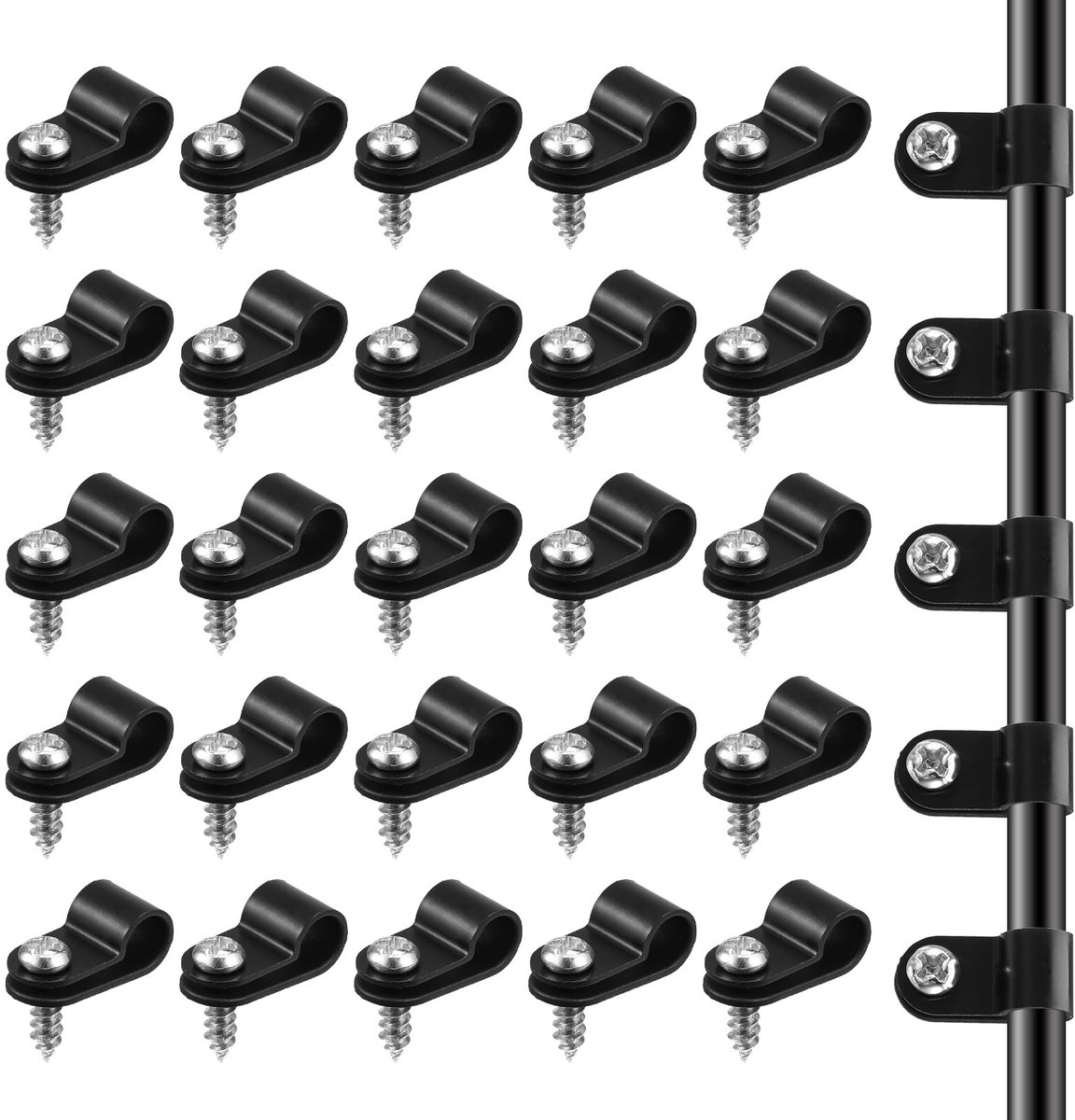 Dailygoods - 50 Stuks R-Kabelklemmen voor Kabelbeheer