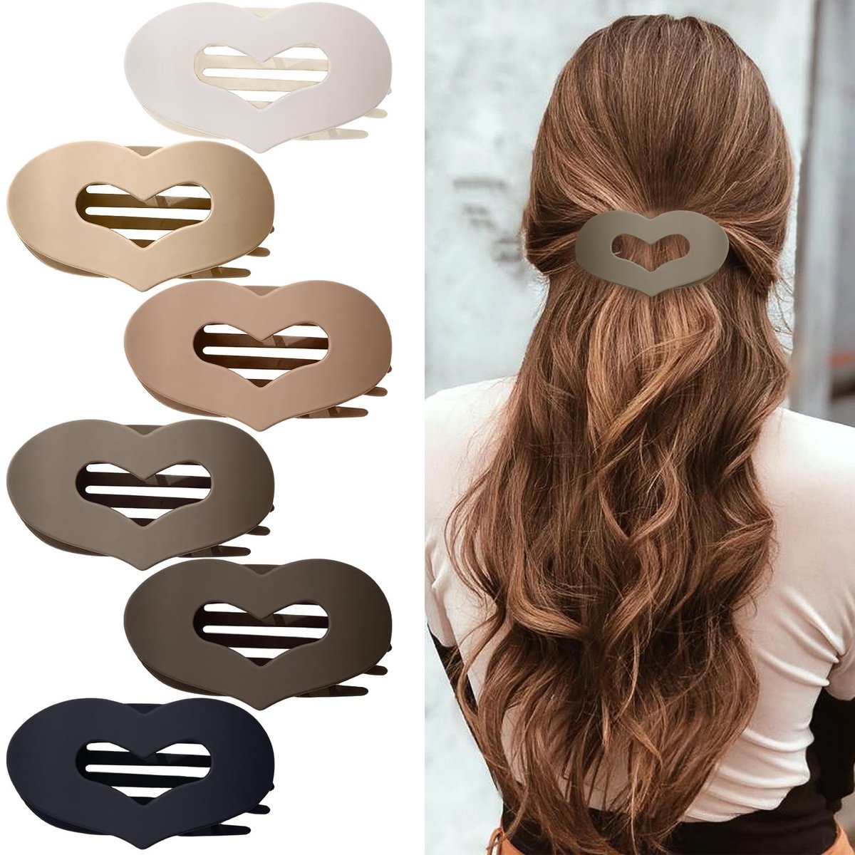 Dailygoods - Set van 6 Dames Haarclips met Sterke Grip