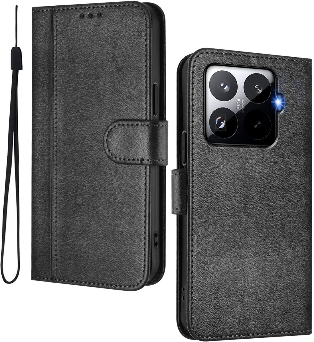 Dailygoods - Luxe Leren Flip Cover voor Xiaomi 15T Pro 5G met Standaard