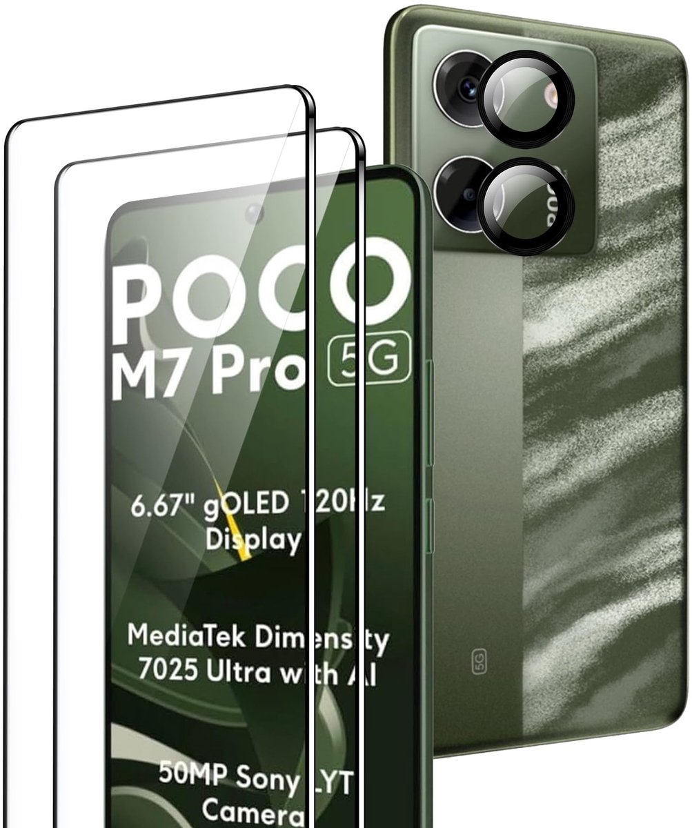 Dailygoods - Gehard Glas Displaybeschermfolie voor Poco M7 Pro 5G