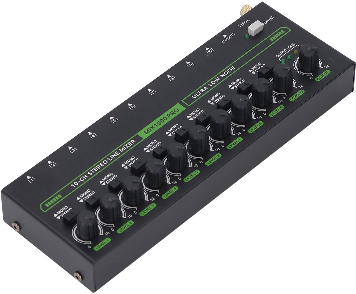 Dailygoods - 10 Kanaals Stereo Mixer met Hoge Signaalintegriteit