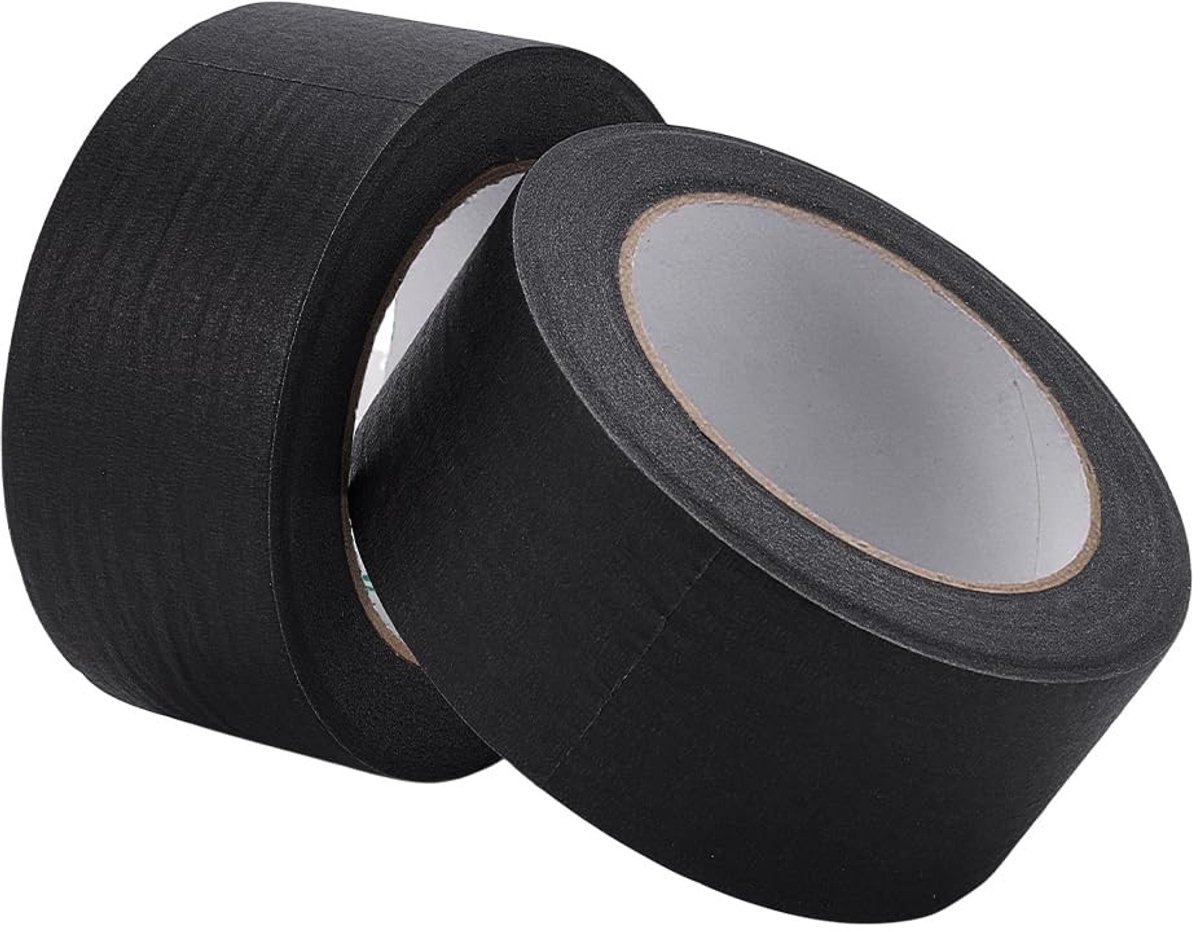 Dailygoods - 2 Rollen Zwarte Schilderstape 50 m/rol