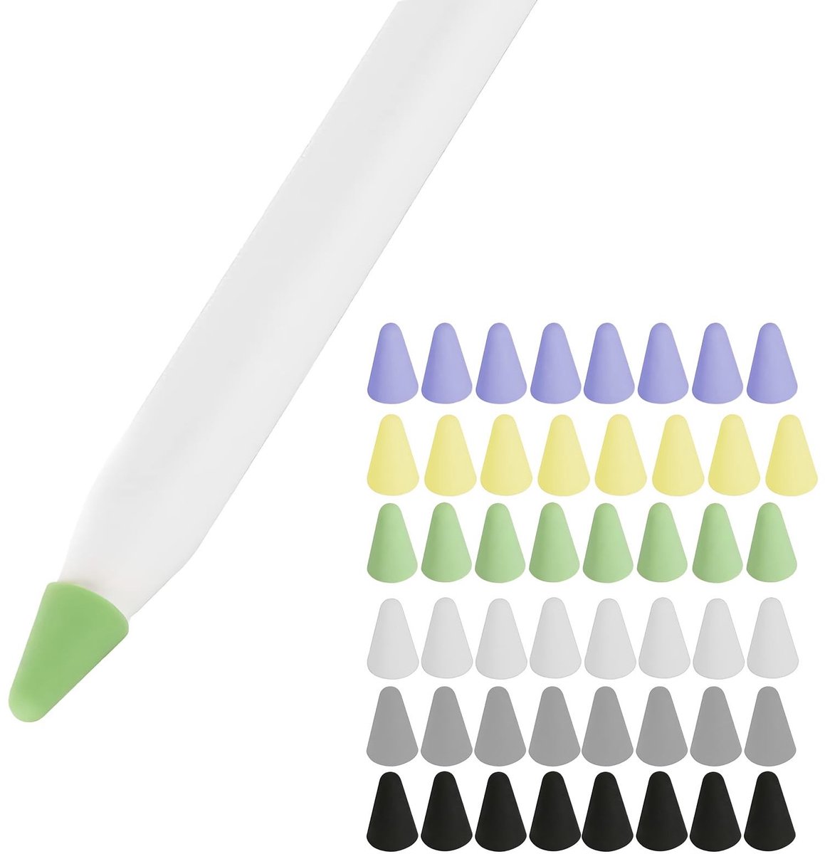 Dailygoods - 48 Stuks Siliconen Puntafdekkingen voor A Pencil 1 & 2