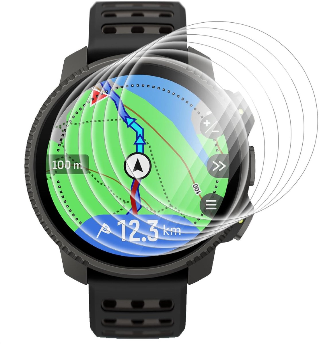Dailygoods - Screen Protector voor Suunto Vertical 2, 6 Stuks Flexibele TPU Film