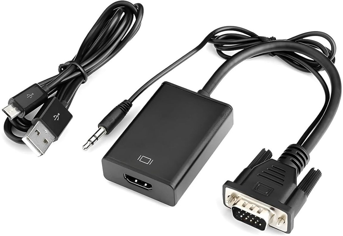 Dailygoods - VGA naar HDMI-Adapter met Micro-USB Voeding