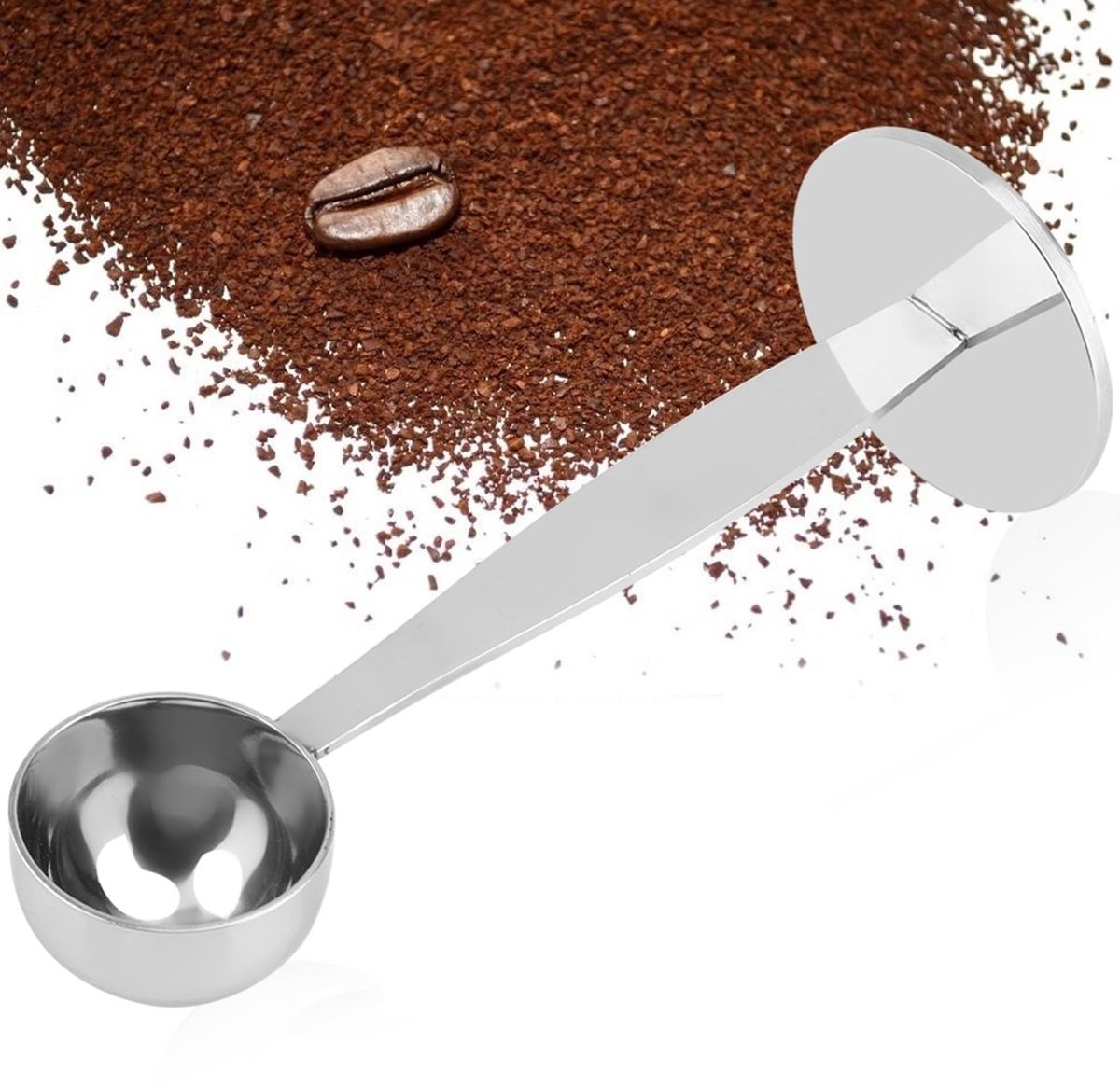 Dailygoods - Dual Purpose Roestvrijstalen Koffielepel en Tamper 2-in-1 Design