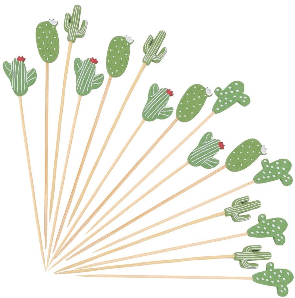 Dailygoods - Set van 100 Bamboe Cocktailplectrums voor Feestdecoratie