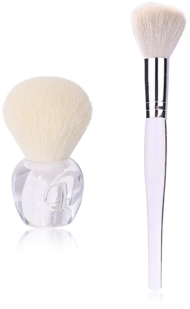 Dailygoods - Set van 2 Transparante Make-Up Borstels voor Perfecte Applicatie