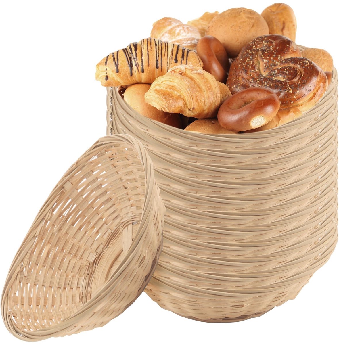 Dailygoods - Set van 12 Bamboe Broodmanden voor Opslag