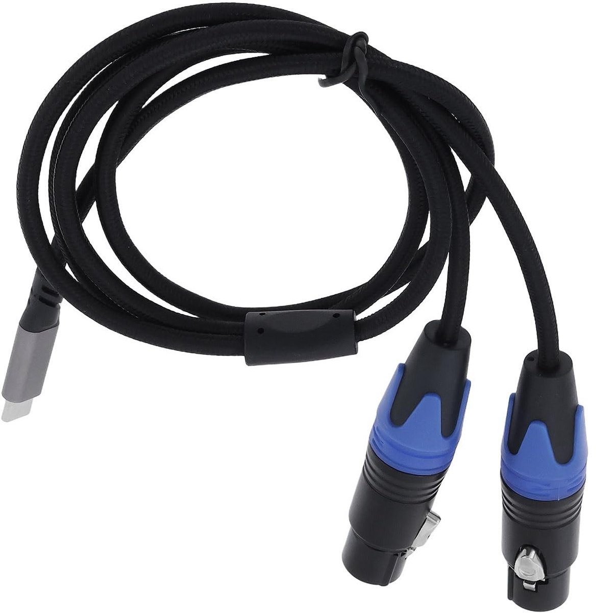 Dailygoods - USB C naar Dual XLR Audiokabel voor Microfoon (1m)