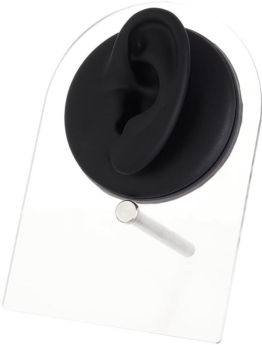 Dailygoods - Dailygoody - Oor Displays - Siliconen Oor Model - Flexibel en Professioneel - Zwart - Oorbellen Display - Onderwijs Gereedschap - Geschikt voor Sierad