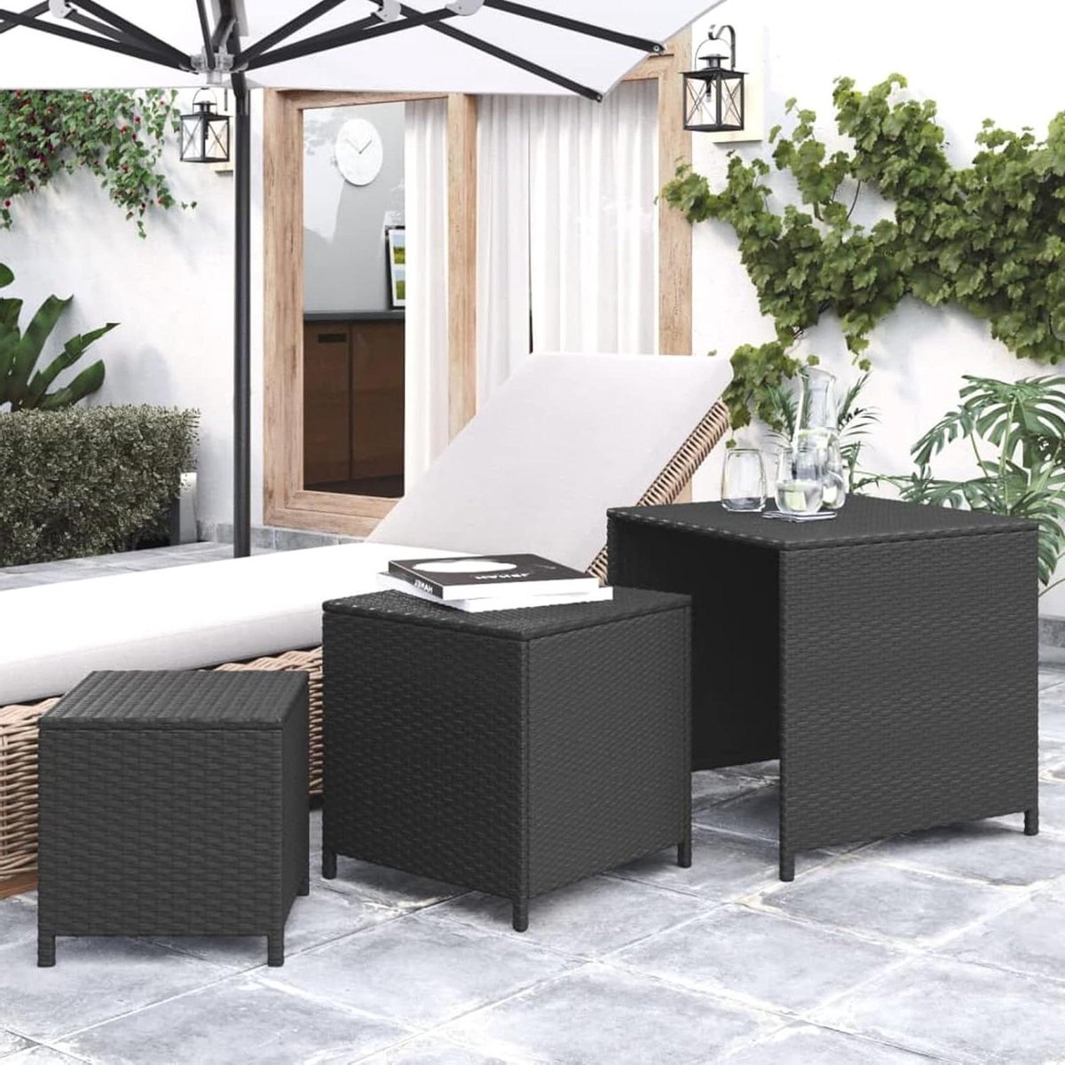 Nesttafels Set - Stapel tafels - Woonkamer Decoratie - Ruimtebesparend Ontwerp - 3 Stuks -