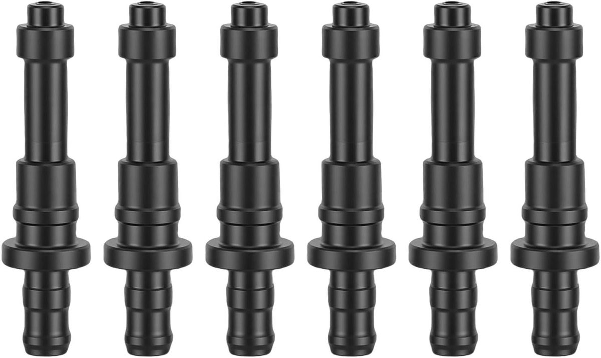 Melkslangaansluiting - Melkpijp connector - Koffiezetapparaat Onderhoud - Brede Compatibiliteit - 6 Stuks - Zwart