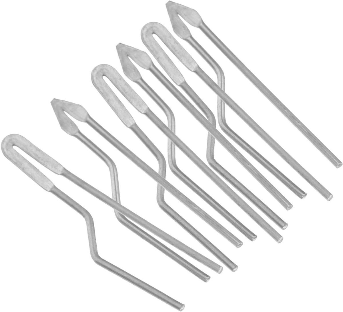 Pyrografie Punten - Houtbrander Accessoires - Hout Bewerken - Set van 6 Stuks - 3 cm - Zilver