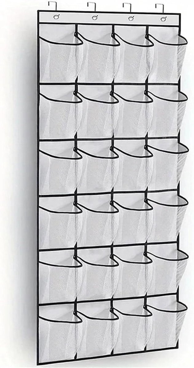 Hangende Organizer - Opbergtas Kast - Ruimte Besparen - Eenvoudige Montage - 144x56cm - Wit