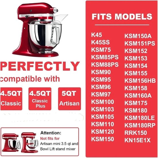 Mixer Kom - Roestvrijstaal Accessoire - Bakken En Koken - Met Handvat - 45-5 Liter - Zilverkleurig — afbeelding 5