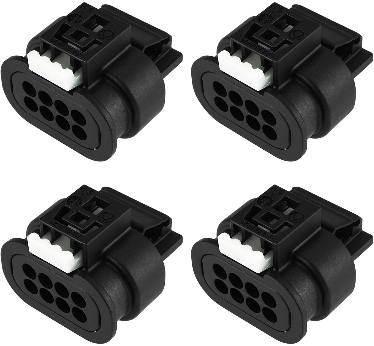 Dailygoods - 4 Stuks Vrouwelijke Connectors 8Pin voor Auto's