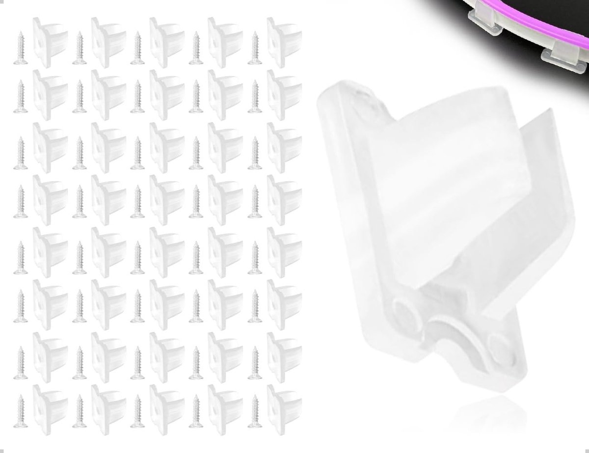 Dailygoods - 40 Waterdichte Bevestigingsclips voor LED-Lichtstrips