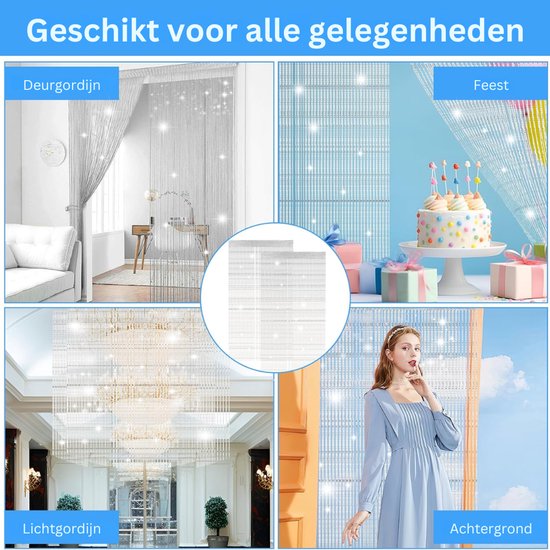 NBAP® Kralengordijn Deur - Vliegengordijn - Anti Muggen Gordijn - Raamdecoratie - Kamertrend — afbeelding 4
