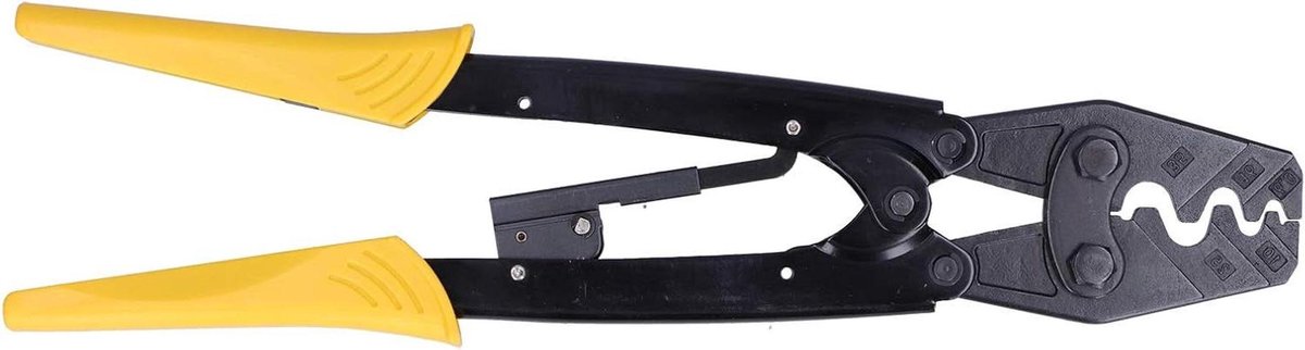 Ratel Krimptang - Draadkrimper Tang - Elektrische Verbindingen - Precisie Ratelmechanisme - 10-2 AWG - Zwart