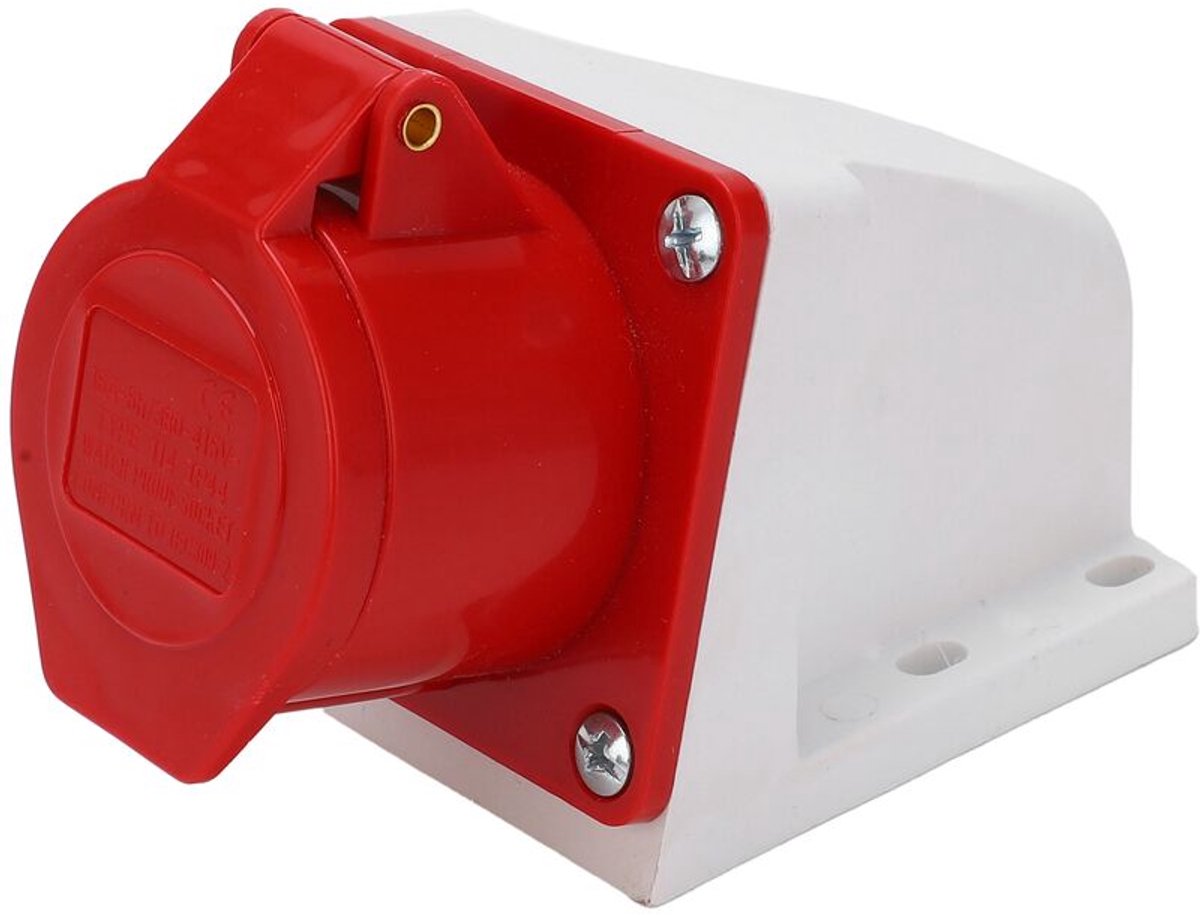 Driefasige industriële voedingsconnector 380-415V, 4-polig, 16A, waterdichte industriële stekker (3P + E)