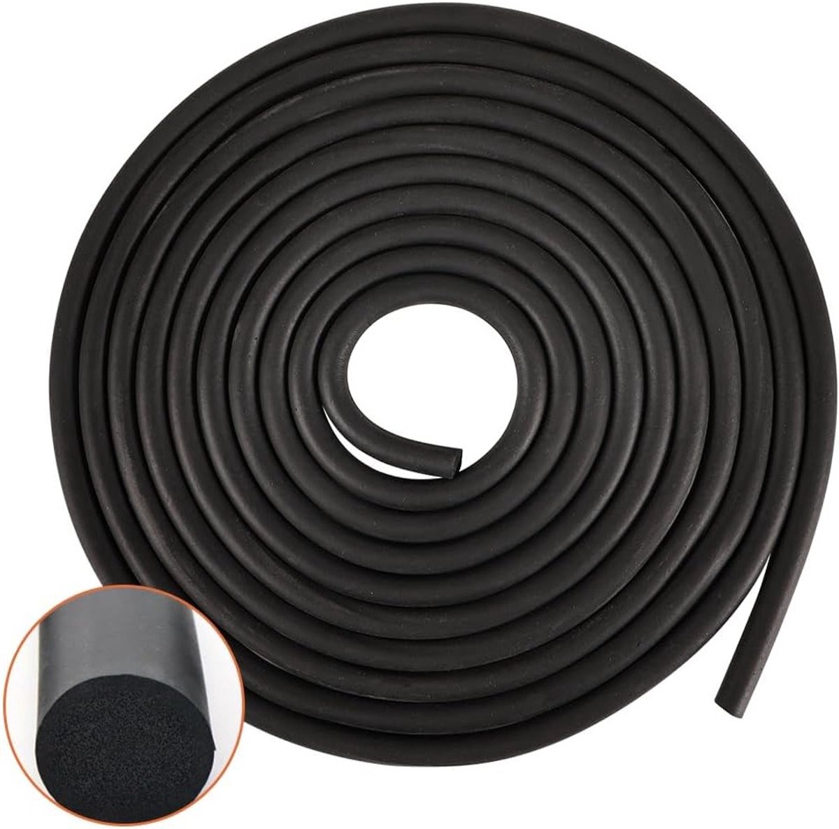 Ronde EPDM afdichtkoord 6 mm x 5 m voor voegen, ramen, deuren en muren - waterdicht en flexibel afdichtmiddel