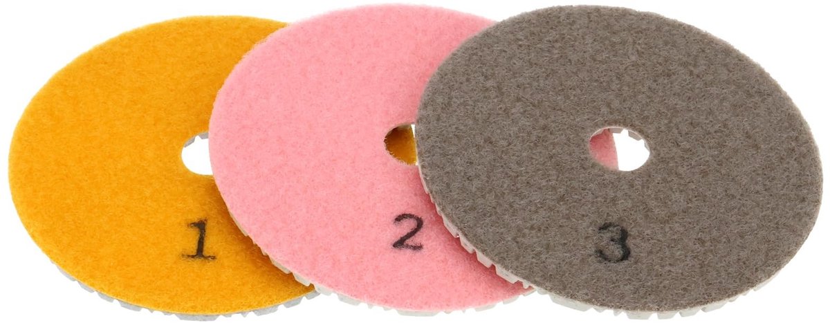 Dailygoods - Dailygoody - Polijstpads - 4 Inch Set - Diamant - Voor Graniet Marmer Beton - Effectieve oppervlaktebehandeling - Geschikt voor professioneel gebruik ...