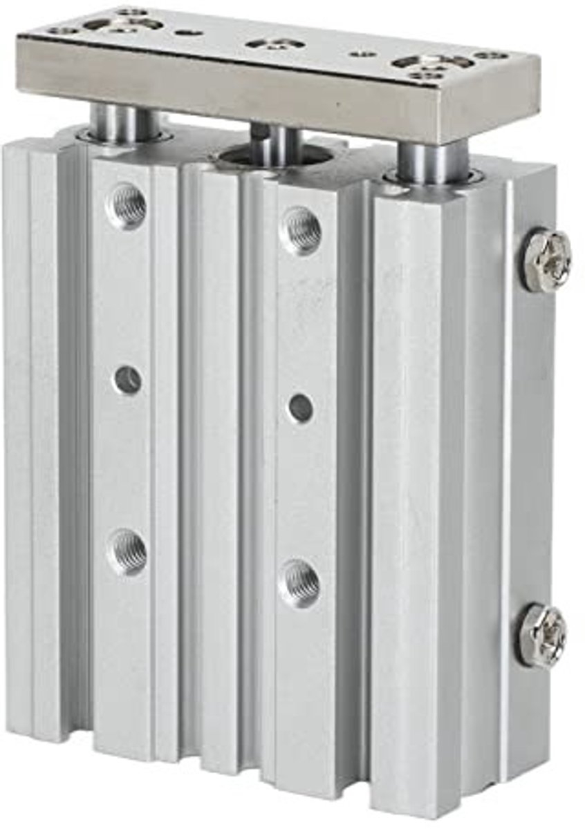 Dailygoods - Dailygoody - Pneumatische Cilinder 12mm - Dubbelwerkende Cilinder - Hoge Precisie - Aluminium - Slag 40mm - Ideaal voor Automatisering - Compact en Li...