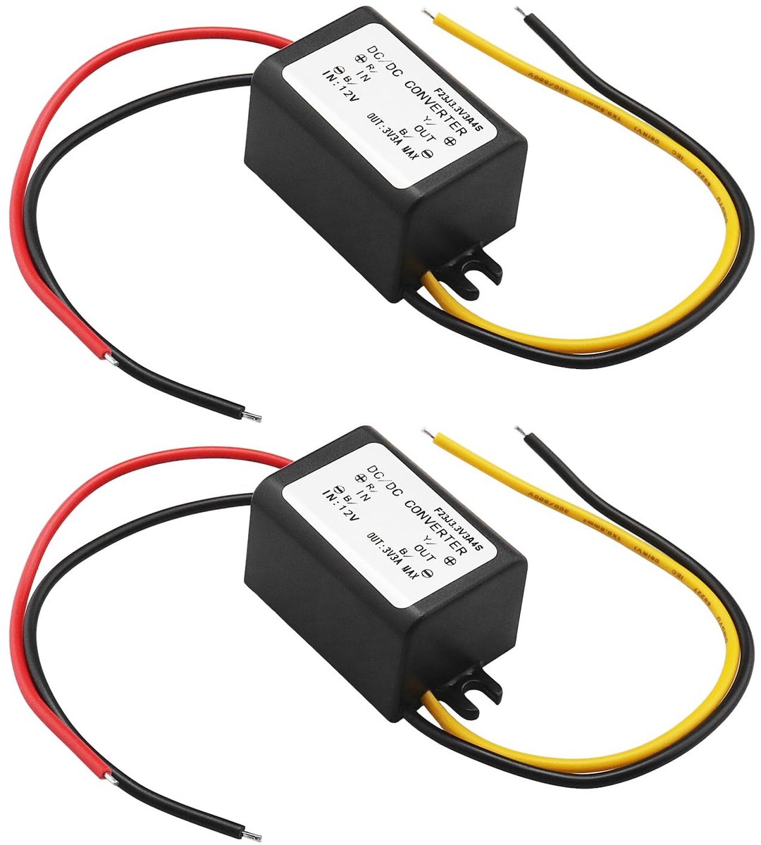 Dailygoods - Dailygoody - 12V naar 3V Voeding Module - Step-Down Converter - Compact ontwerp - Zwart - Over-Temperatuur Bescherming - Geschikt voor Elektronica - 3