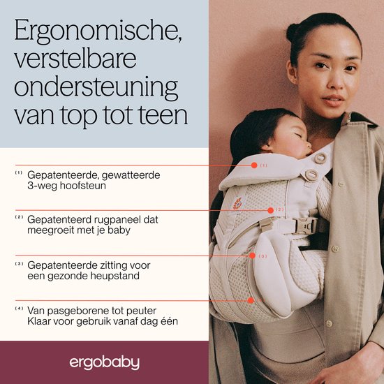 Ergobaby Omni Classic Mesh Draagzak – Soft Olive — afbeelding 5