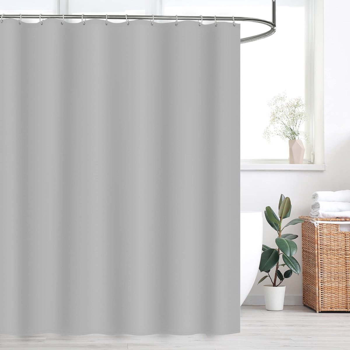 Dailygoods - Dailygoody - Douchegordijn - Waterdicht - Anti-schimmel - Grijs - Basic douchegordijn - Geschikt voor douche en badkuip - 180 x 180 cm