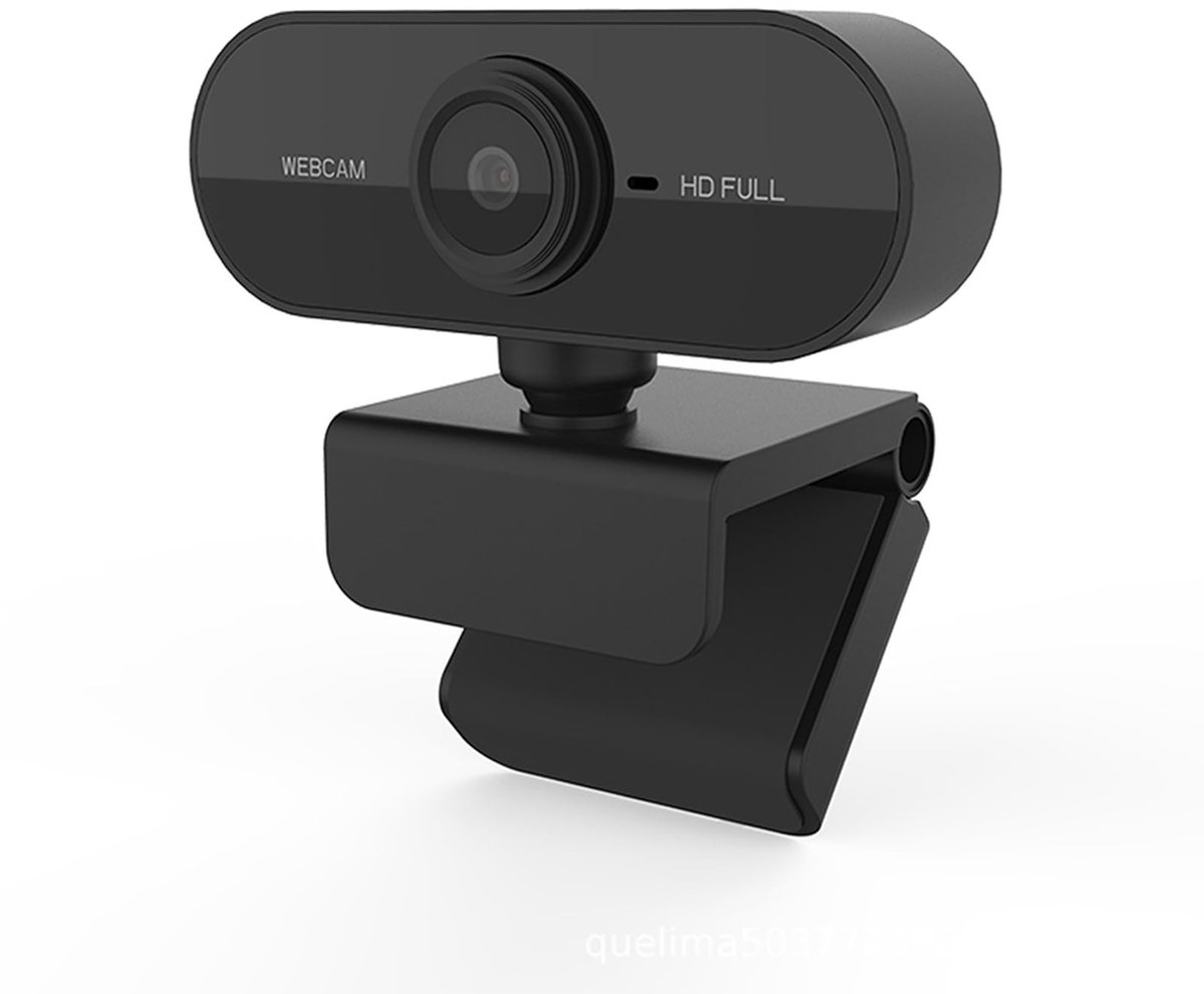Dailygoods - Cosensi - Dailygoods - Dailygoody - USB-webcam - 1080P - 360 Graden Rotatie - Zwart - Microfoon - Videoconferentie - Desktop-pc