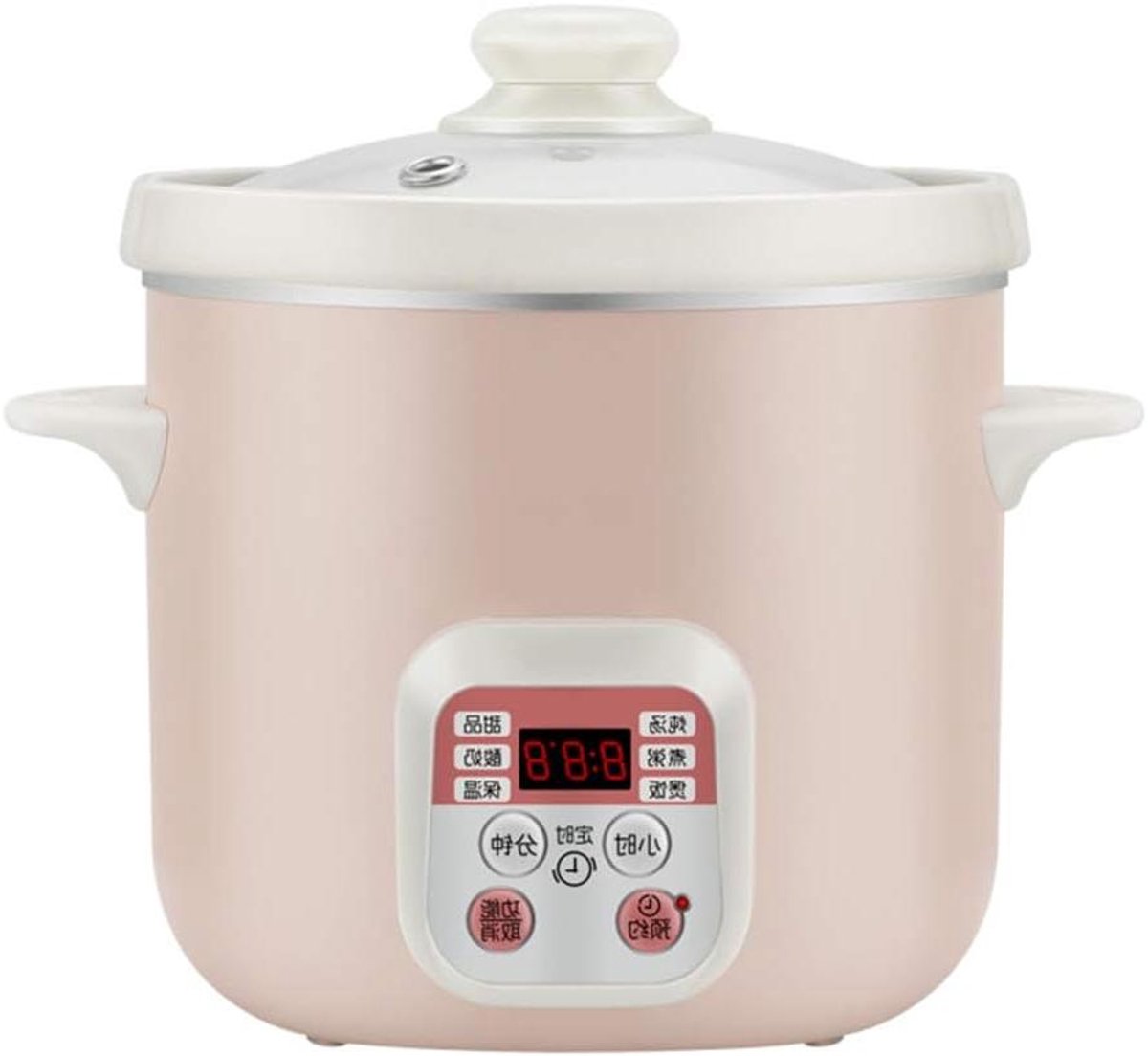 Elektrische Stoofpan - Slowcooker Keramiek - Maaltijden Bereiden - Vaatwasserbestendig - 1.8 Liter - Wit