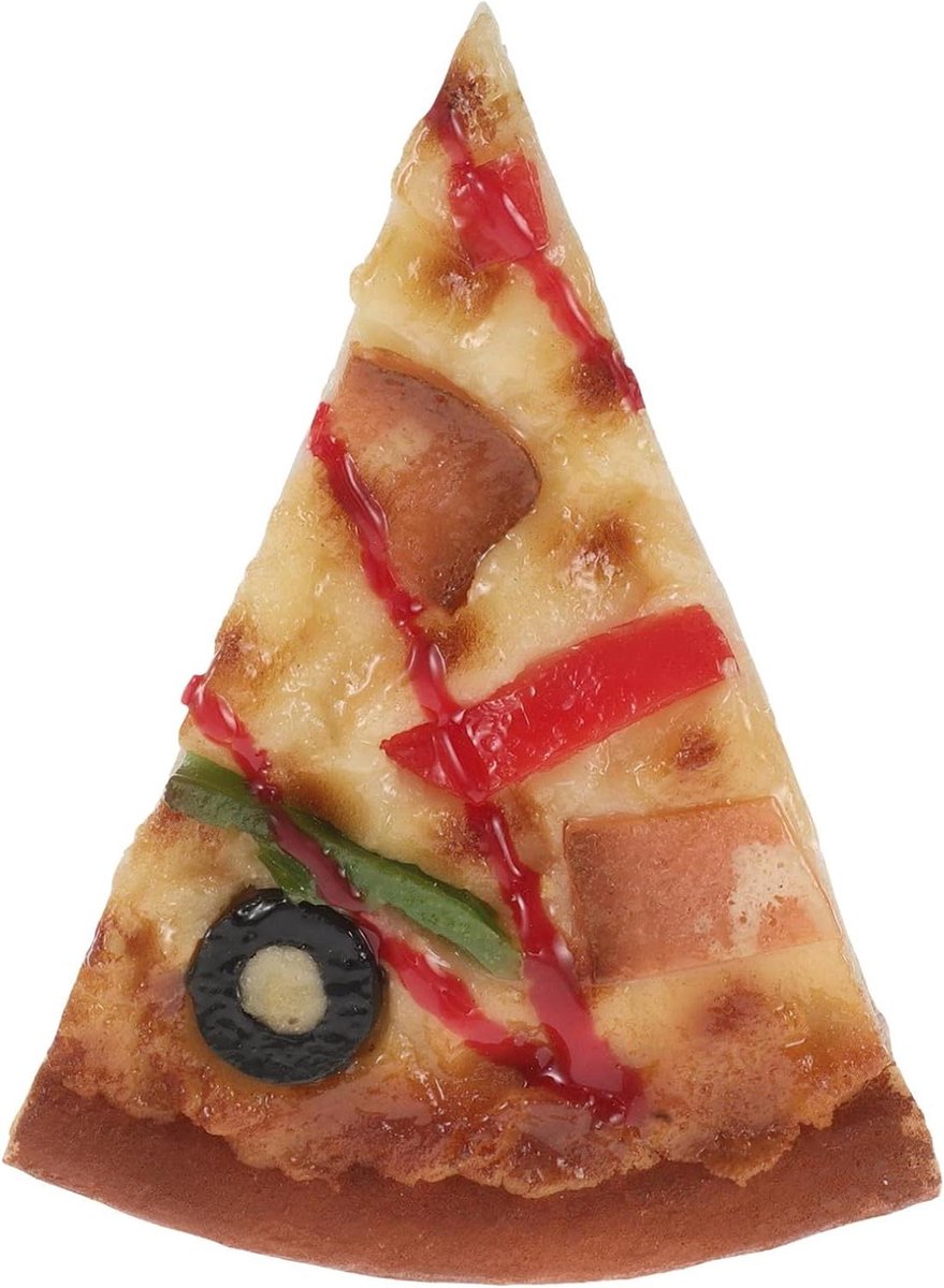 Pizzaspeelgoed - Speelgoed eten - Keuken decoratie - Levensecht ontwerp - 11 cm - Multicolor