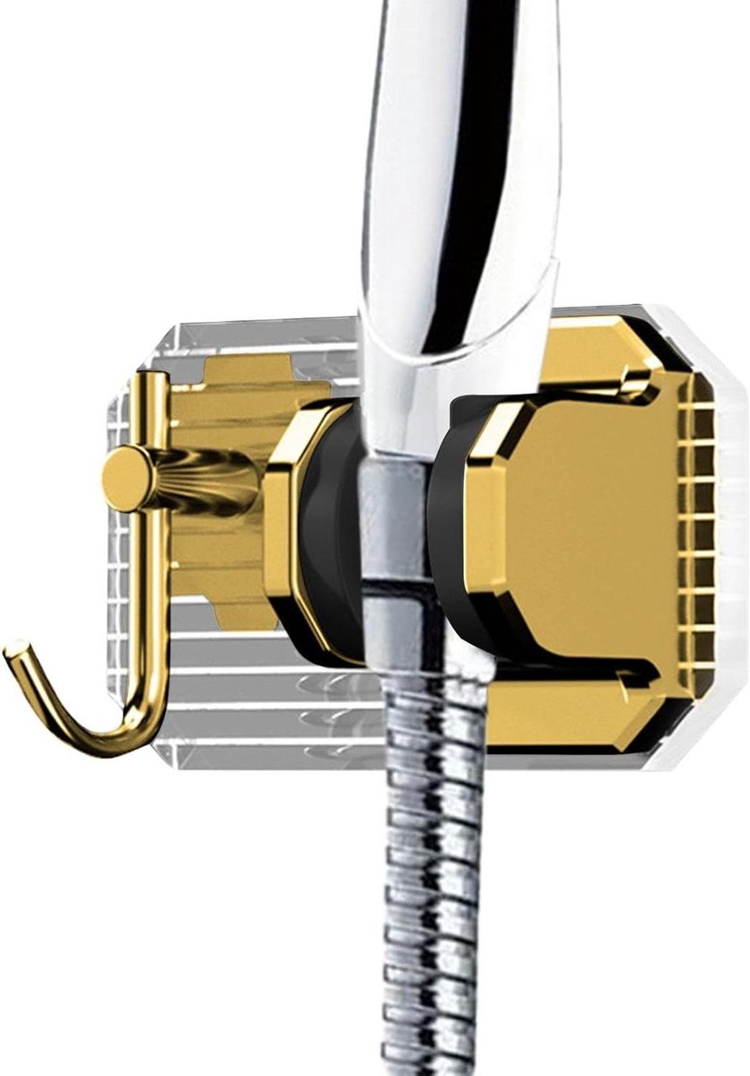 Handdouchehouder - Douchekophouder - Douchen - Zuignapmontage - 13 x 82 x 96 cm - Goud