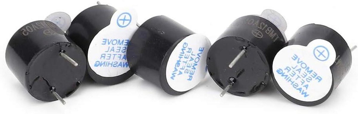 Elektromagnetische Zoemer - Geluidssignaal Pieper - Doe-het-zelf projecten - Lange geluidsduur - 10 stuks - Zwart