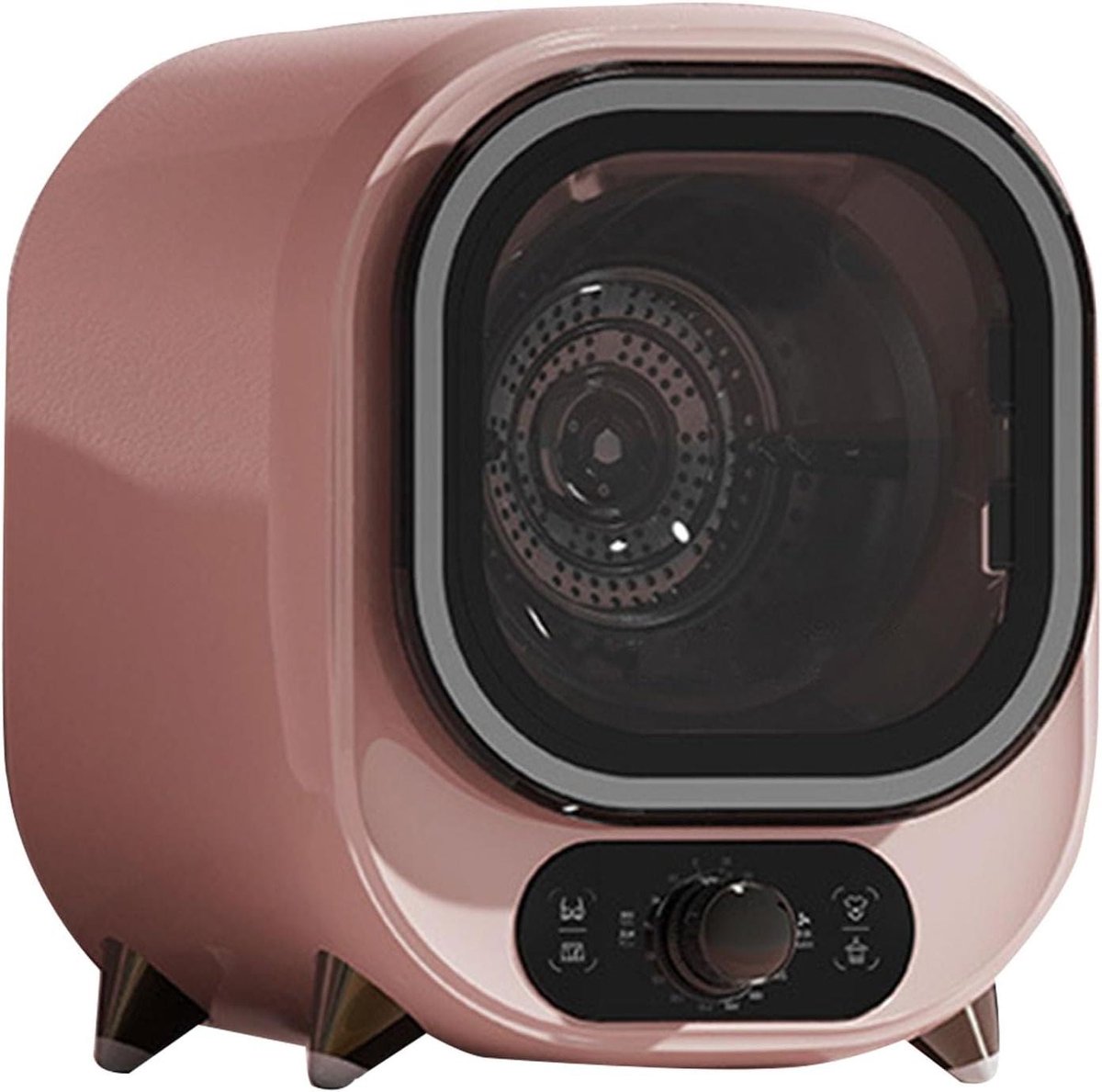 Compacte Wasdroger Kleine Droger Snel Kleding Drogen Dubbele Temperatuur 08 kg Capaciteit Roze