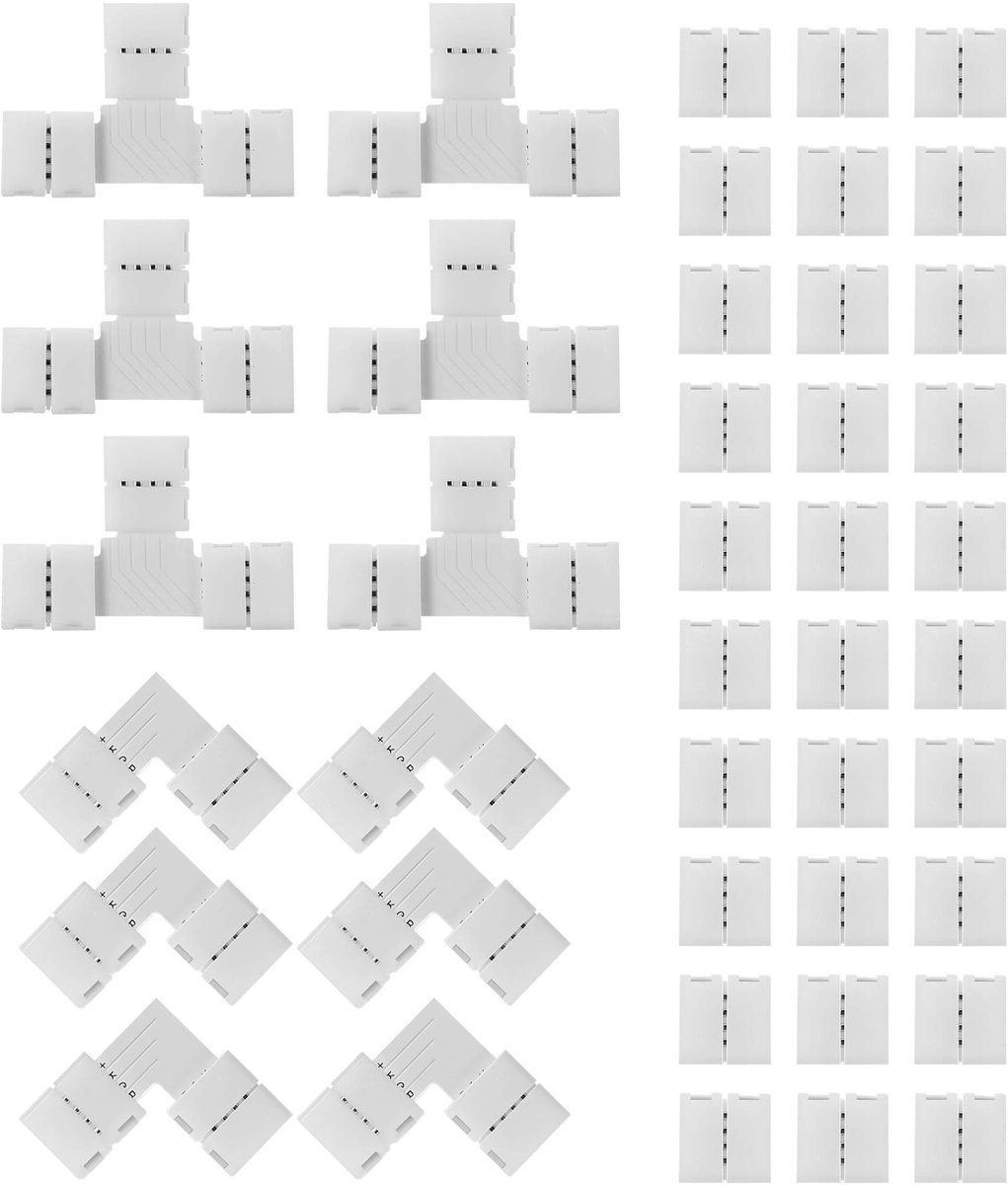 Dailygoods - 42 Stuks 4-polige LED Aansluitset voor RGB Strips