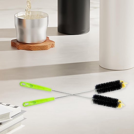 Flessenborstel Mokken Reiniger - Keuken Borstel - Fles Afwassen - Flexibele Draadkern - 40 cm Lengte - Niet gespecificeerd — afbeelding 2