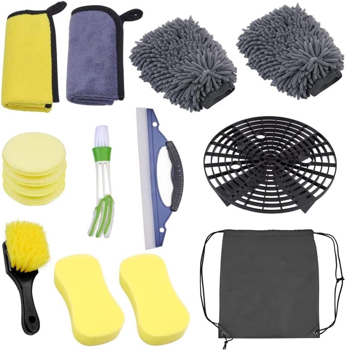 Auto Schoonmaak Kit - Detailing Gereedschap - Auto Onderhoud - 15 Delige Set - Complete Set - Multicolor