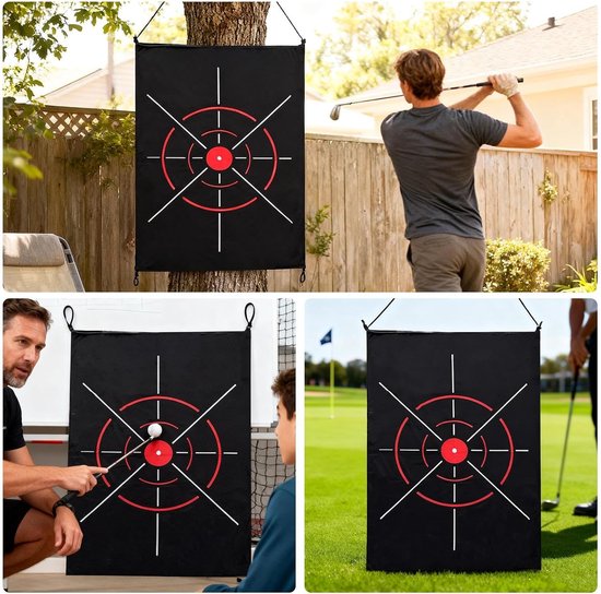 Oefen Golgnet - Slaghulp Tuin - Swing Verbetering - Lichtgewicht Opvouwbaar - 150 x 100 cm - Zwart — afbeelding 4