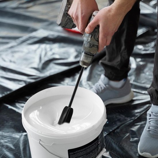 Epoxyhars Accessoires - Verfroerstaafjes Mixer - Verf en Hars Mengen - Efficiënt Spiraalontwerp - 6 Stuks 16.5/22cm - Zwart — afbeelding 2