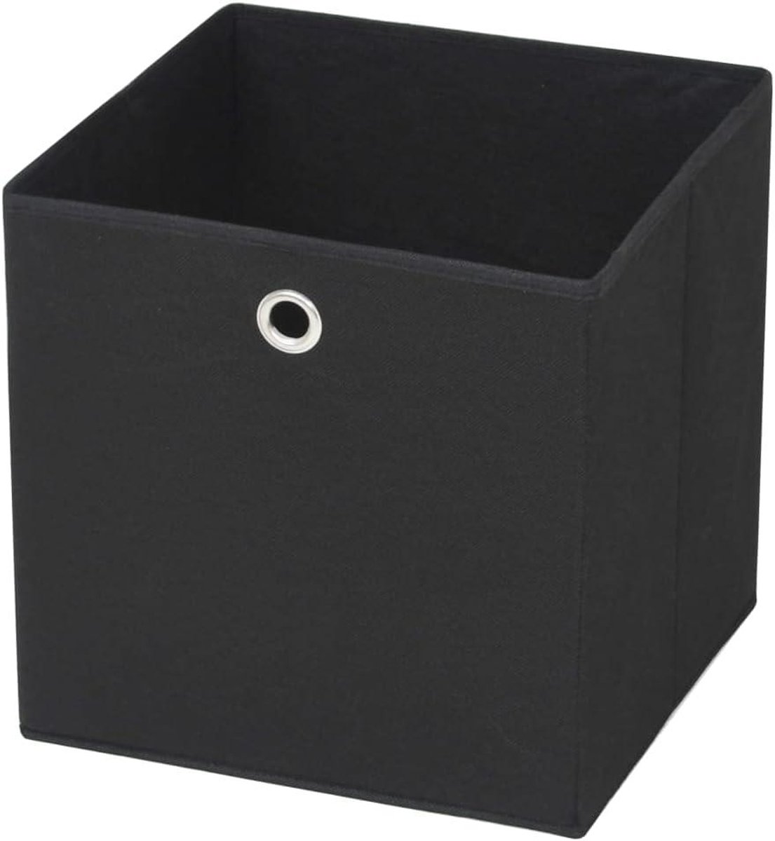 Vouwdozen Vliesstof - Opbergdozen Set - Kleding Opbergen - Metalen Oog - 32x32x32 cm - Zwart