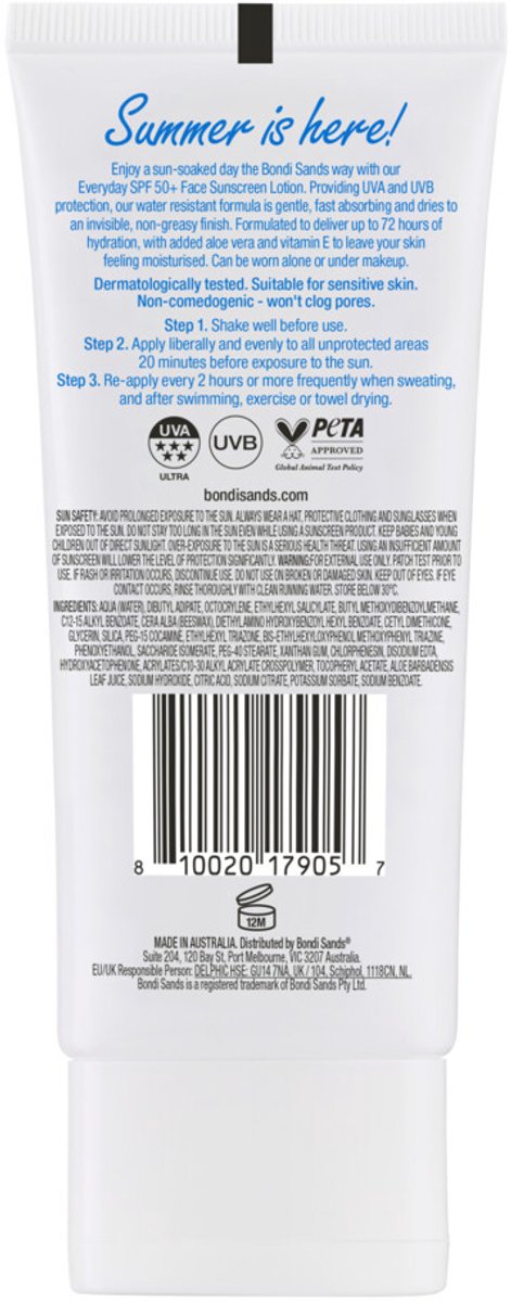 Bondi Sands Everyday SPF50+ Face Lotion - 75 ml