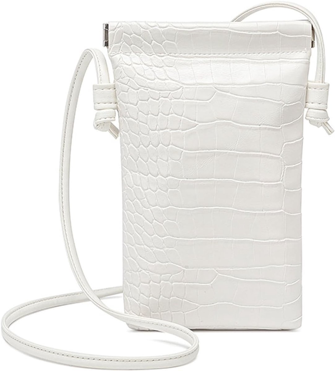 Elegante PU-lederen telefoontas voor dames, schoudertas voor mobiel met handige ophangfunctie, perfect voor dagelijks gebruik en uitgaan