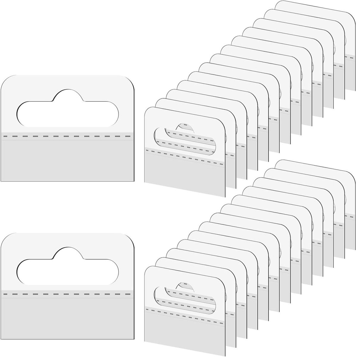 Ronde Hangtags 3.5cm x 3.5cm - 200 Stuks Zelfklevende Plastic Labels voor Wanddisplay, Perfect voor Winkelpresentaties en Productidentificatie