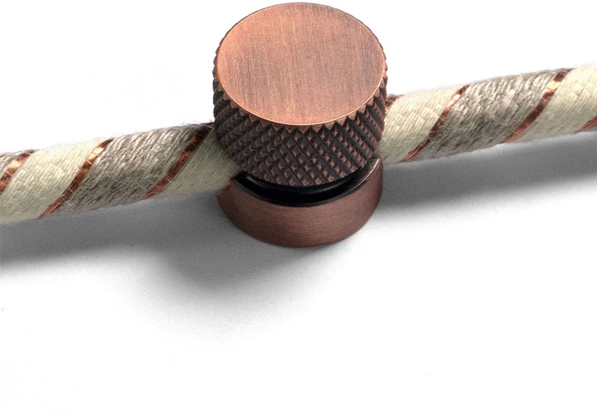 creative cables - Sarè - Muurbevestiging, metalen doorvoer voor textielkabel - 2 stuks