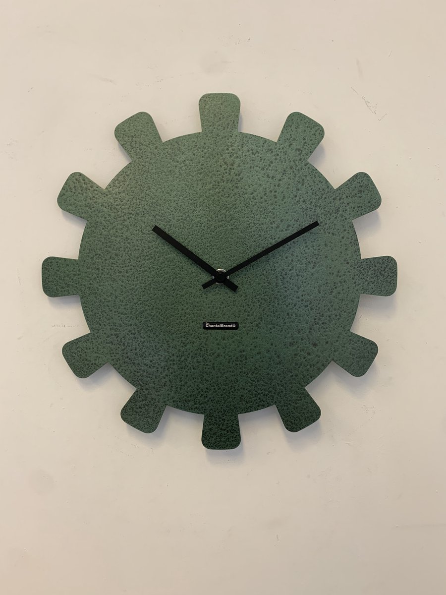 MOSACLOCK GREEN LABEL XL 40 Wandklok Modern Industrieel Design GROEN