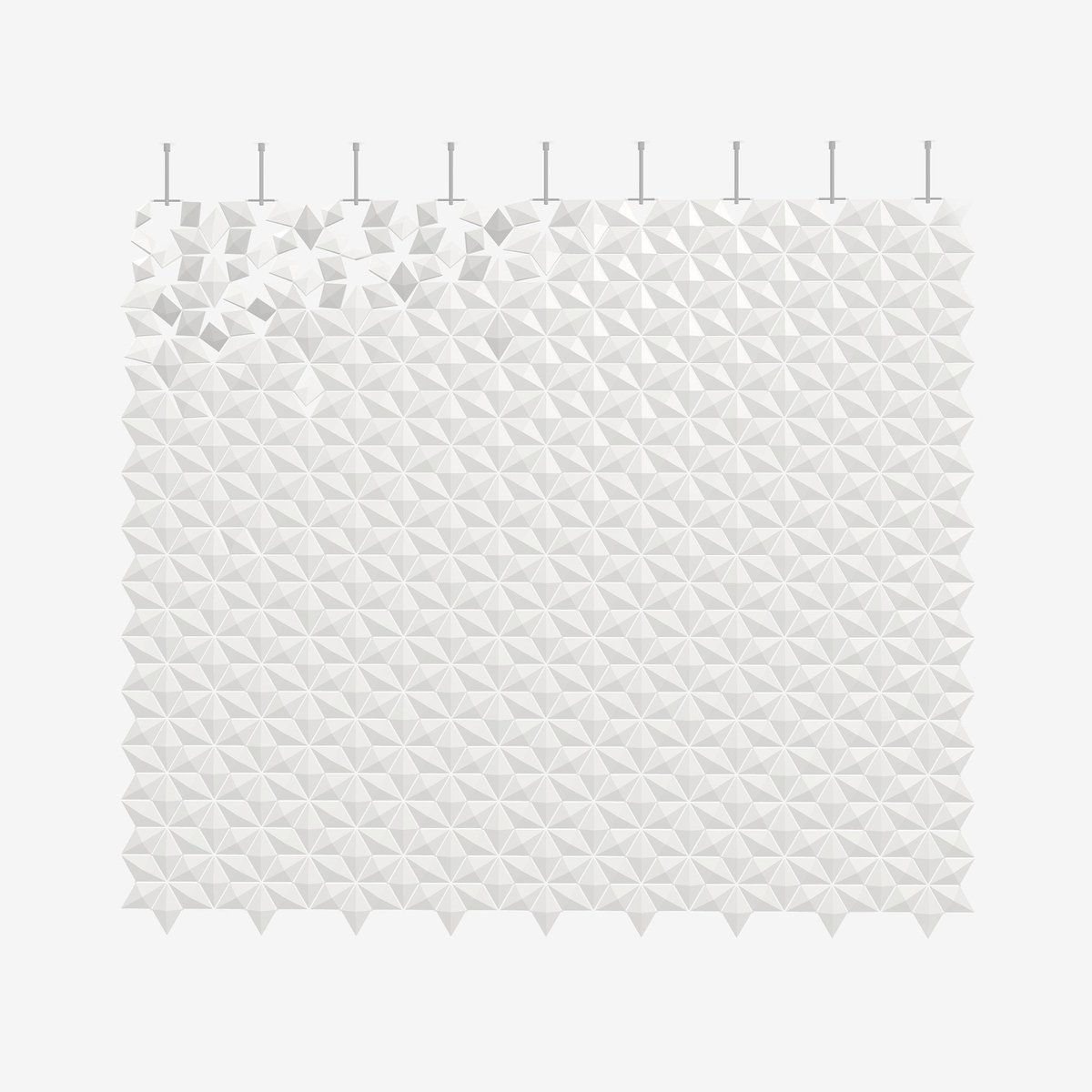 Hangend Kamerscherm Facet 306x288cm (bxh) - Wit